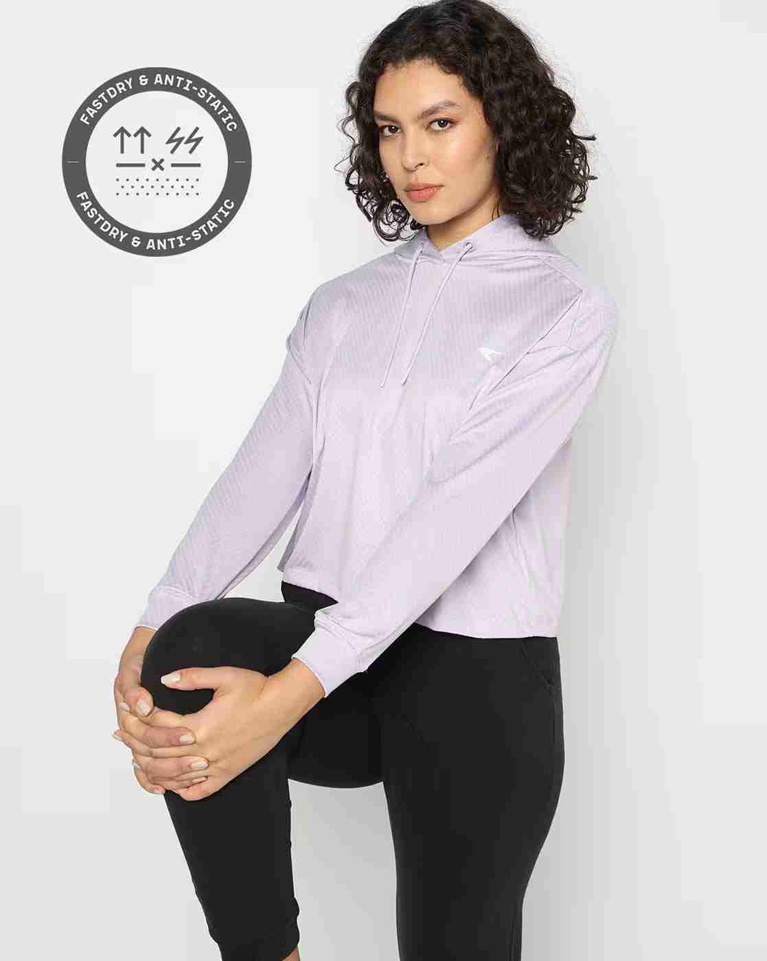 PERFORMAX | Women Checked Loose Fit Hooded T-Shirt|0