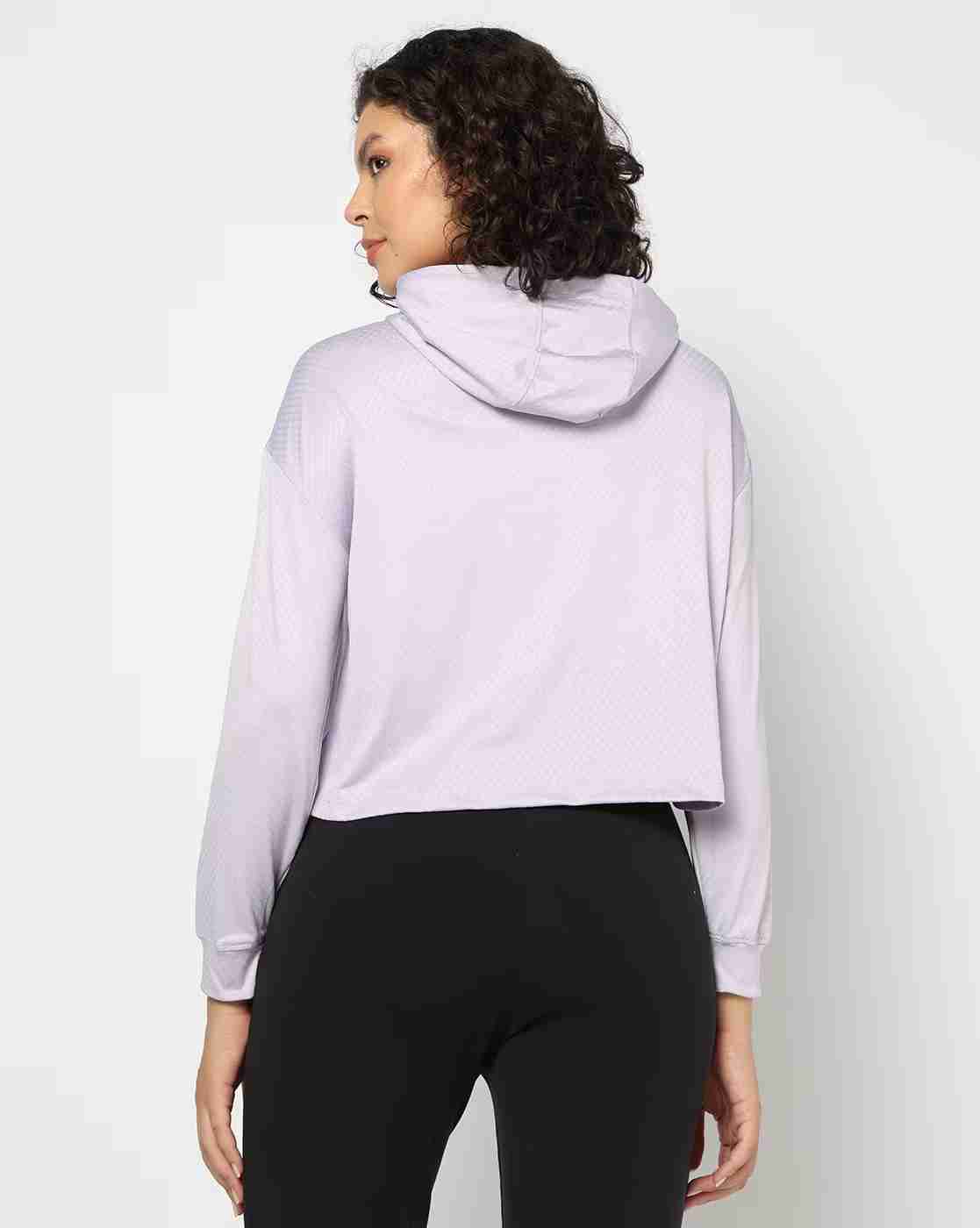 PERFORMAX | Women Checked Loose Fit Hooded T-Shirt|2