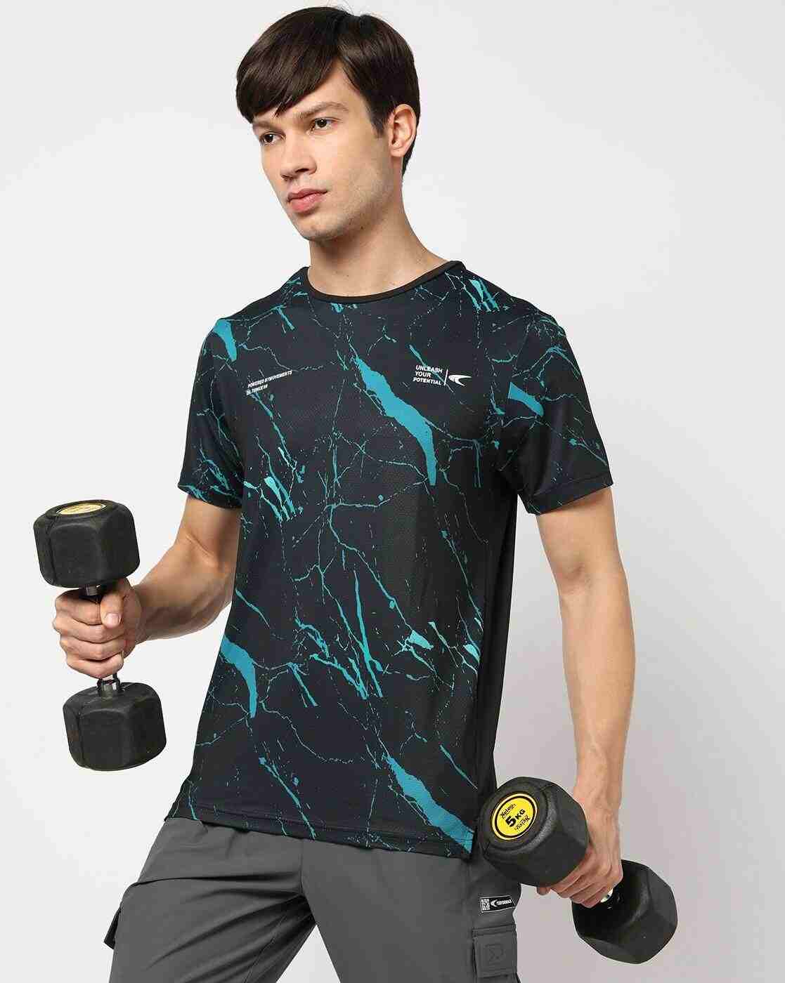 PERFORMAX | Men Printed Relaxed Fit Round-Neck T-Shirt|0