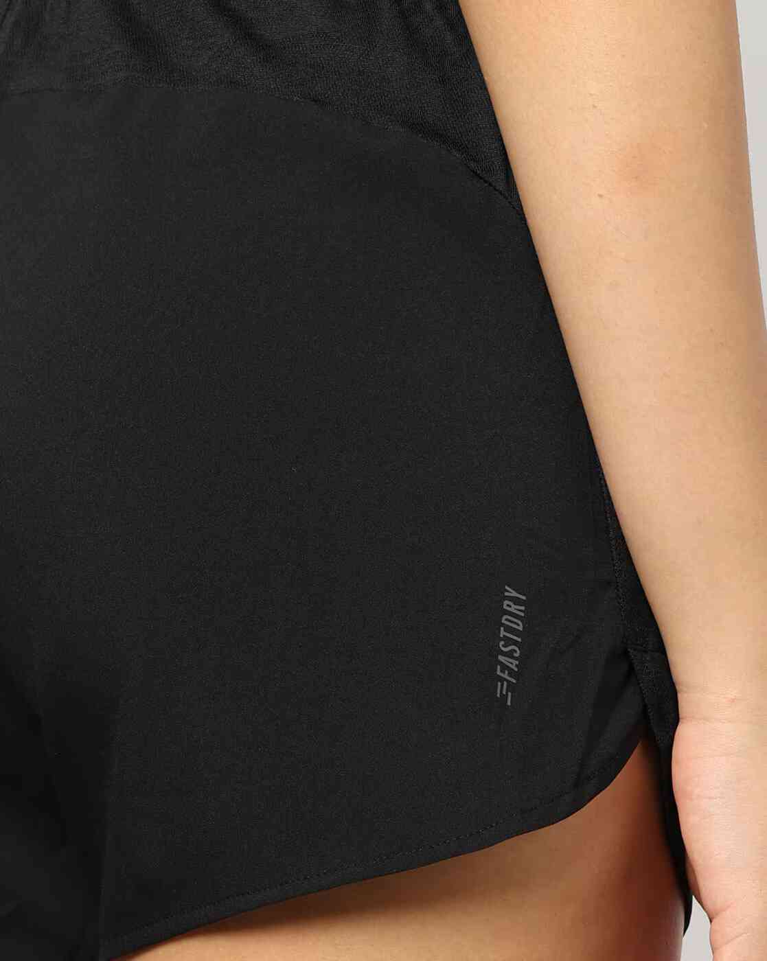 PERFORMAX | Women Regular Fit Mesh Paneled Shorts|5