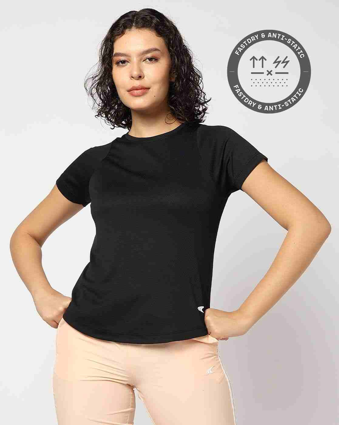 Women Regular Fit Crew-Neck Active T-Shirt