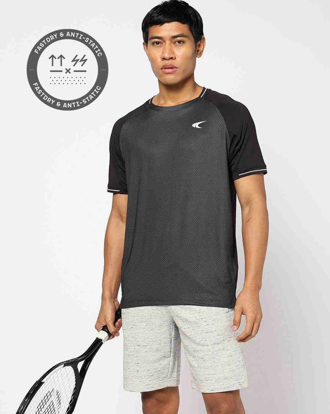 PERFORMAX | Men Printed Regular Fit Racquet Crew-Neck T-Shirt|0