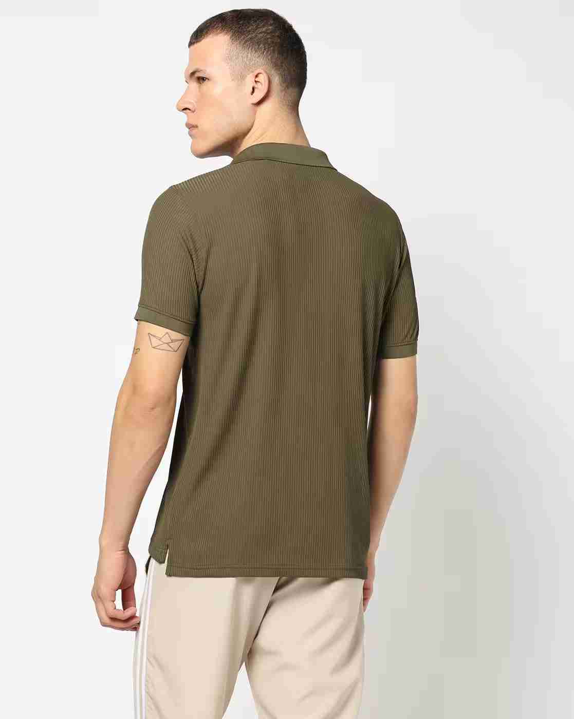 PERFORMAX | Men Ribbed Regular Fit Polo T-Shirt|2