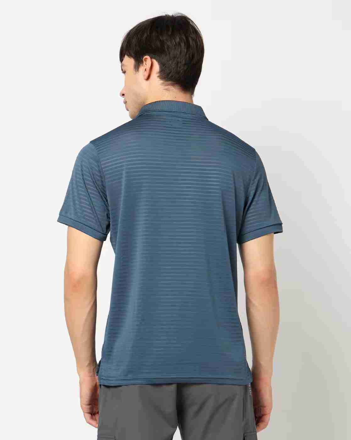 PERFORMAX | Men Striped Regular Fit Polo T-Shirt|2