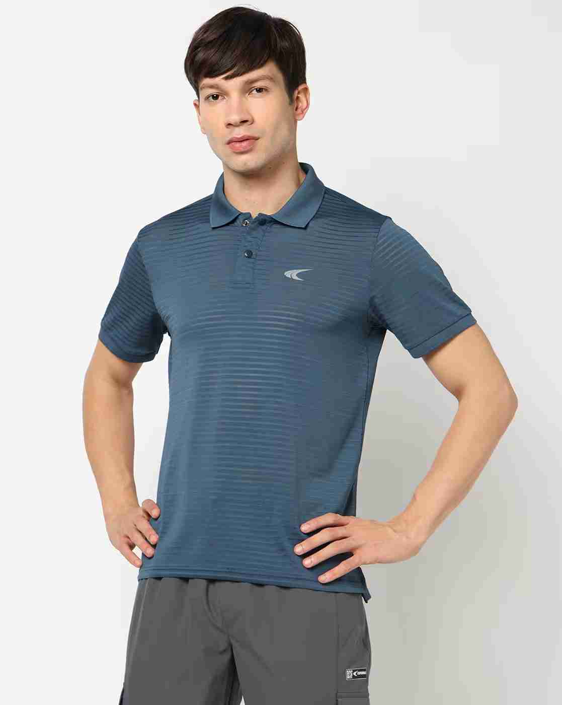 PERFORMAX | Men Striped Regular Fit Polo T-Shirt|3
