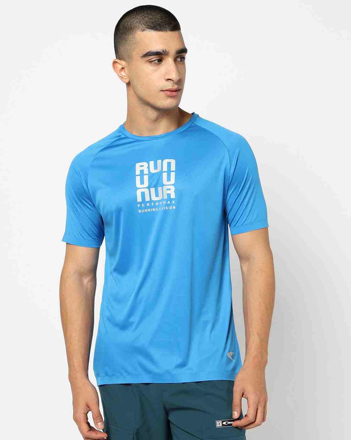 PERFORMAX | Men Typographic Print Regular Fit Crew-Neck Running T-Shirt|0