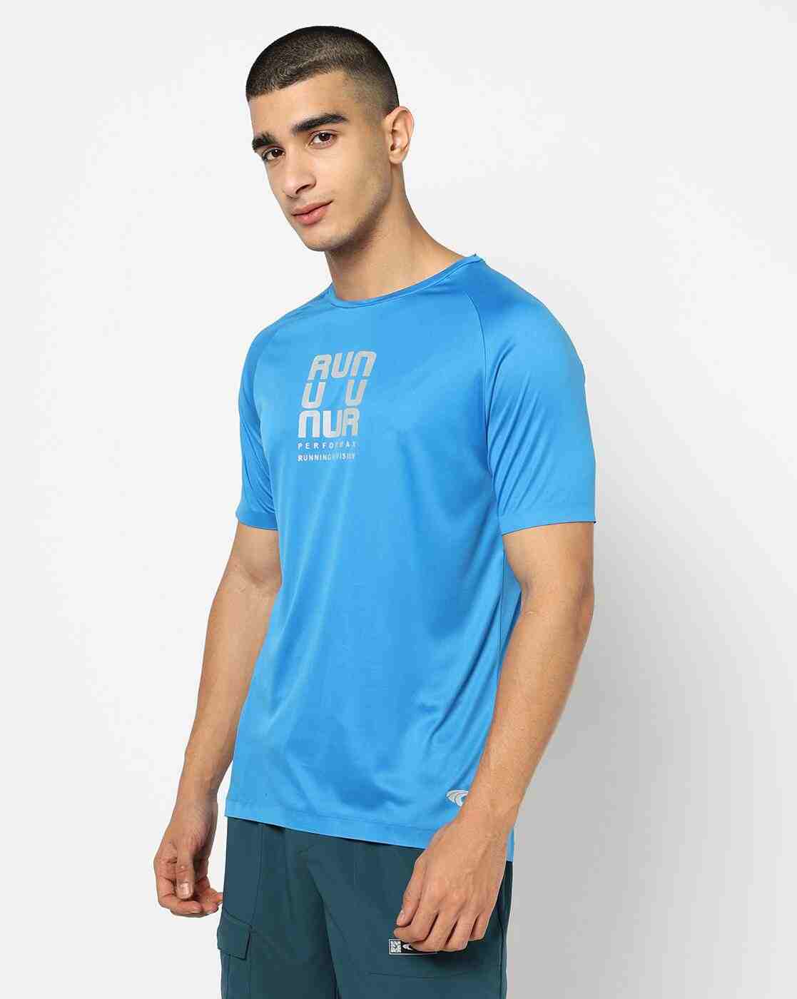 PERFORMAX | Men Typographic Print Regular Fit Crew-Neck Running T-Shirt|1