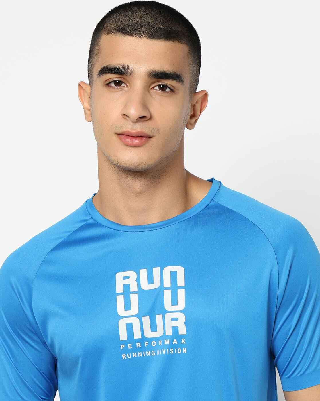 PERFORMAX | Men Typographic Print Regular Fit Crew-Neck Running T-Shirt|3