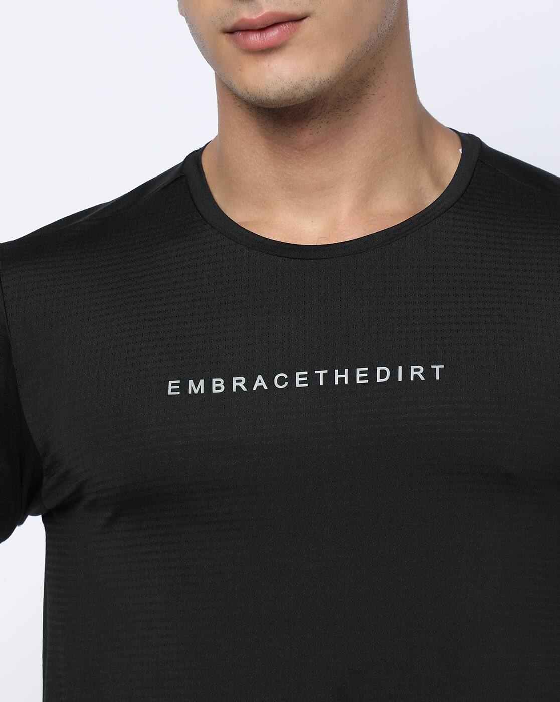 PERFORMAX | Men Bonded Typographic Print Regular Fit Crew-Neck T-Shirt|4