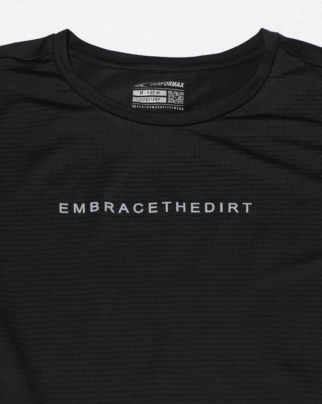 PERFORMAX | Men Bonded Typographic Print Regular Fit Crew-Neck T-Shirt|5