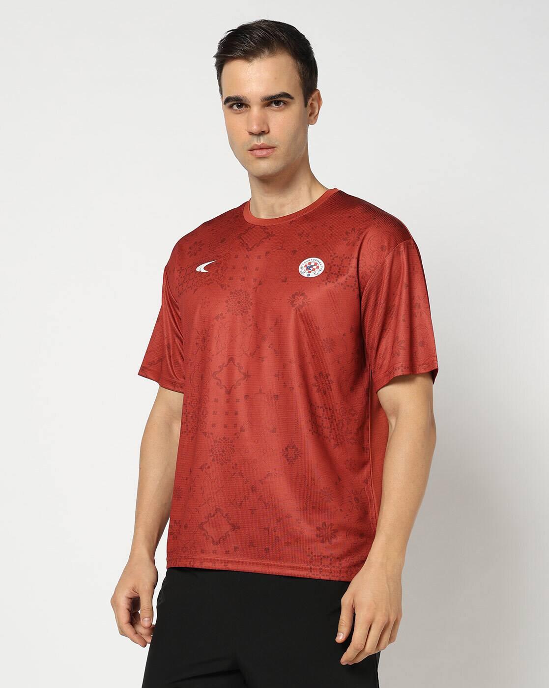 PERFORMAX | Men Oriental Print Regular Fit Crew-Neck T-Shirt|1