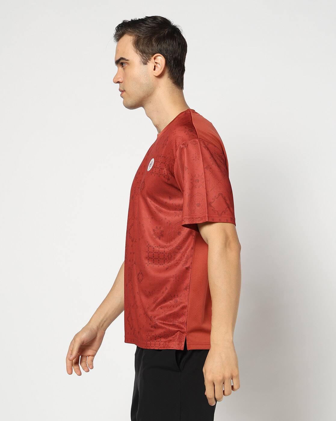 PERFORMAX | Men Oriental Print Regular Fit Crew-Neck T-Shirt|2