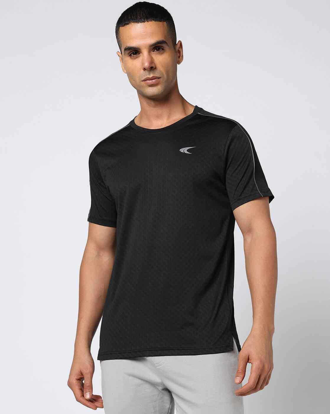PERFORMAX | Men Geometric Pattern Regular Fit Crew-Neck T-Shirt|3