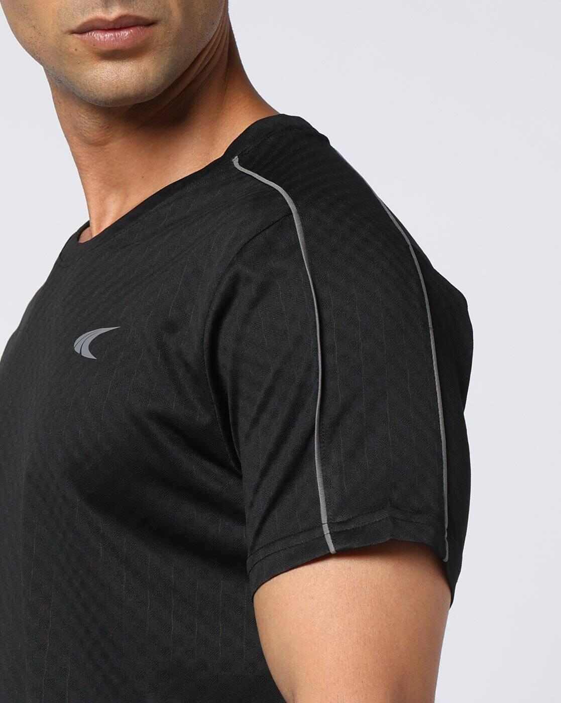 PERFORMAX | Men Geometric Pattern Regular Fit Crew-Neck T-Shirt|5