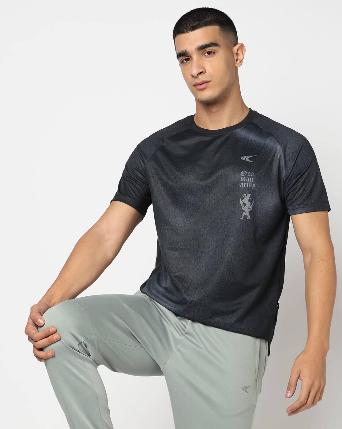 PERFORMAX | Men Typographic Print Regular Fit Crew-Neck T-Shirt|0