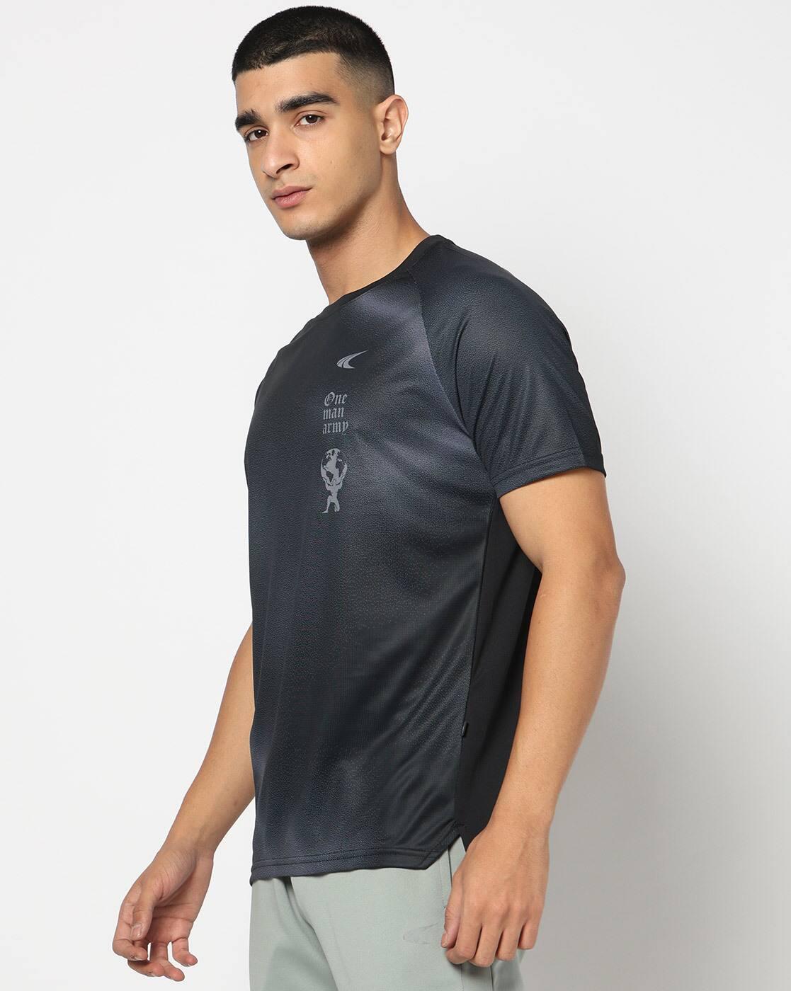 PERFORMAX | Men Typographic Print Regular Fit Crew-Neck T-Shirt|1