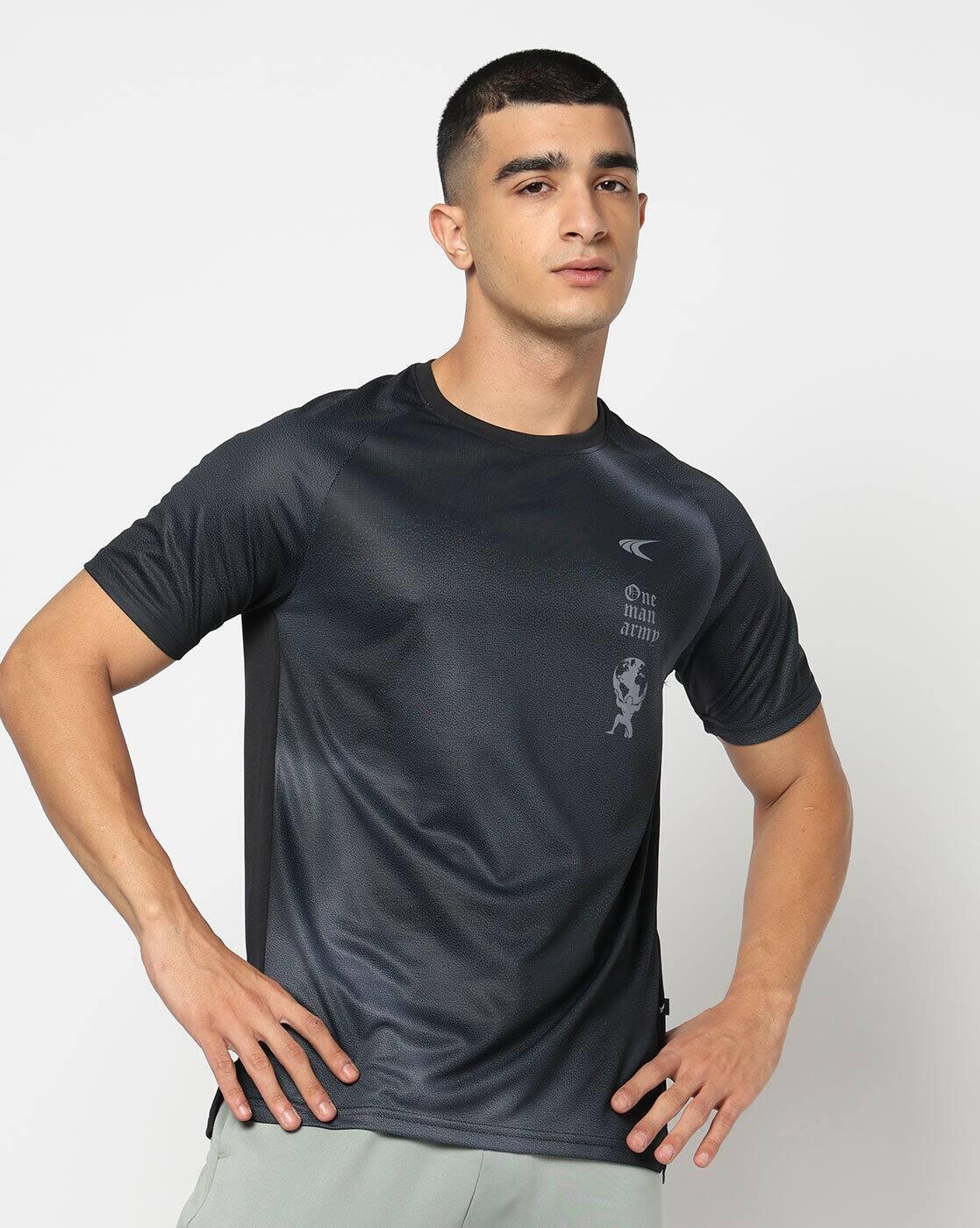 PERFORMAX | Men Typographic Print Regular Fit Crew-Neck T-Shirt|3