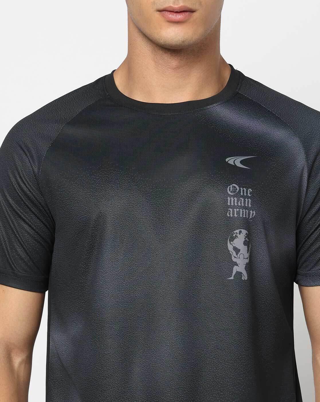 PERFORMAX | Men Typographic Print Regular Fit Crew-Neck T-Shirt|4