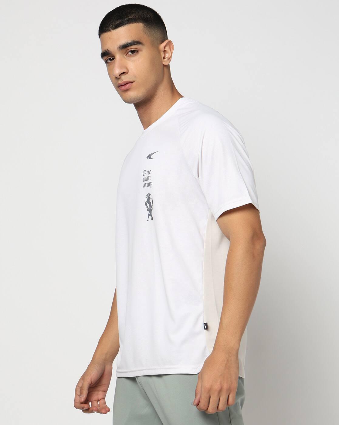 PERFORMAX | Men Typographic Print Regular Fit Crew-Neck T-Shirt|1