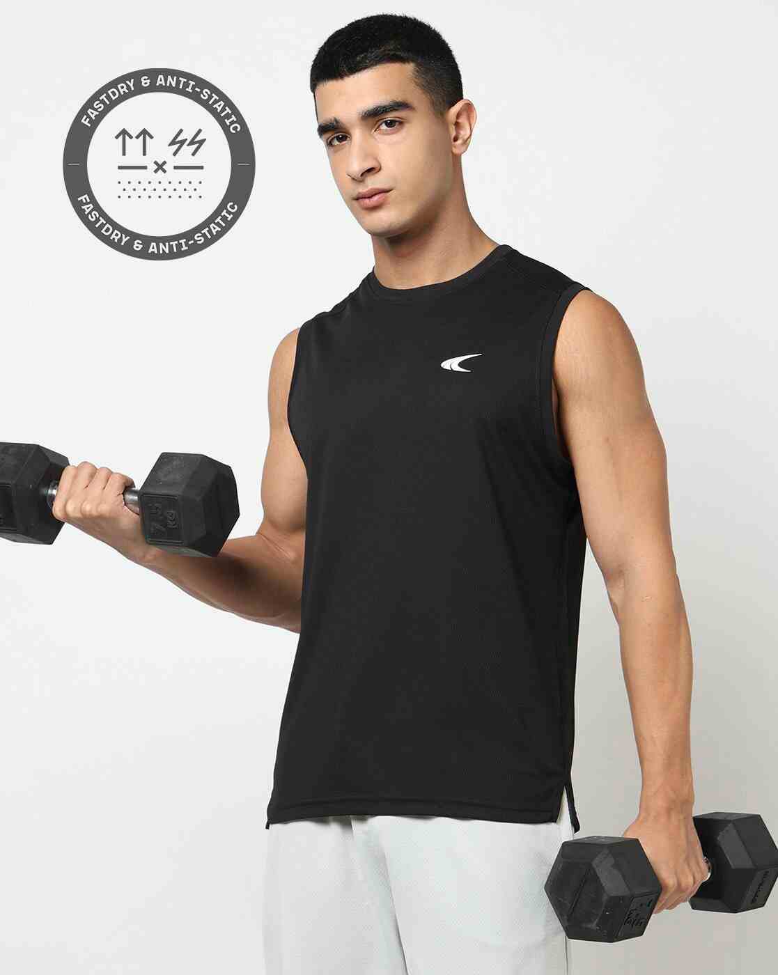 Men Regular Fit Round-Neck Singlet