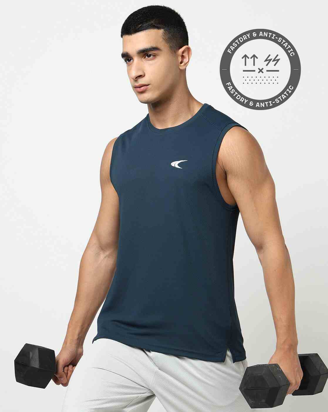 PERFORMAX | Men Regular Fit Round-Neck Singlet|0