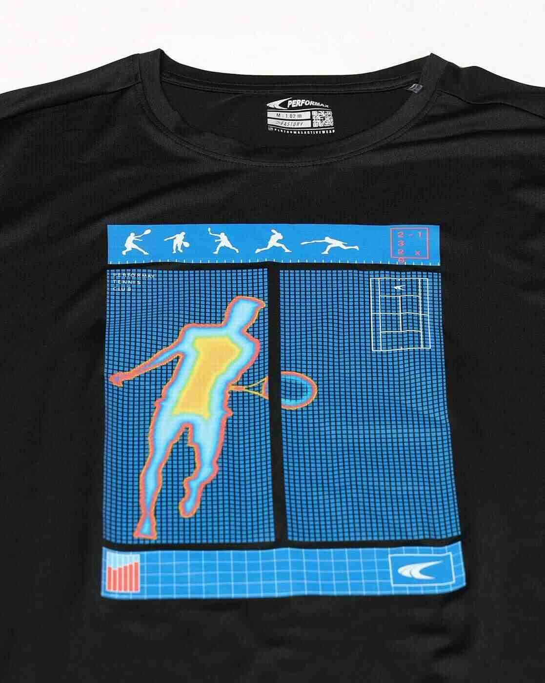 PERFORMAX | Men Racquet Sport Graphic Print Regular Fit Crew-Neck T-Shirt|7