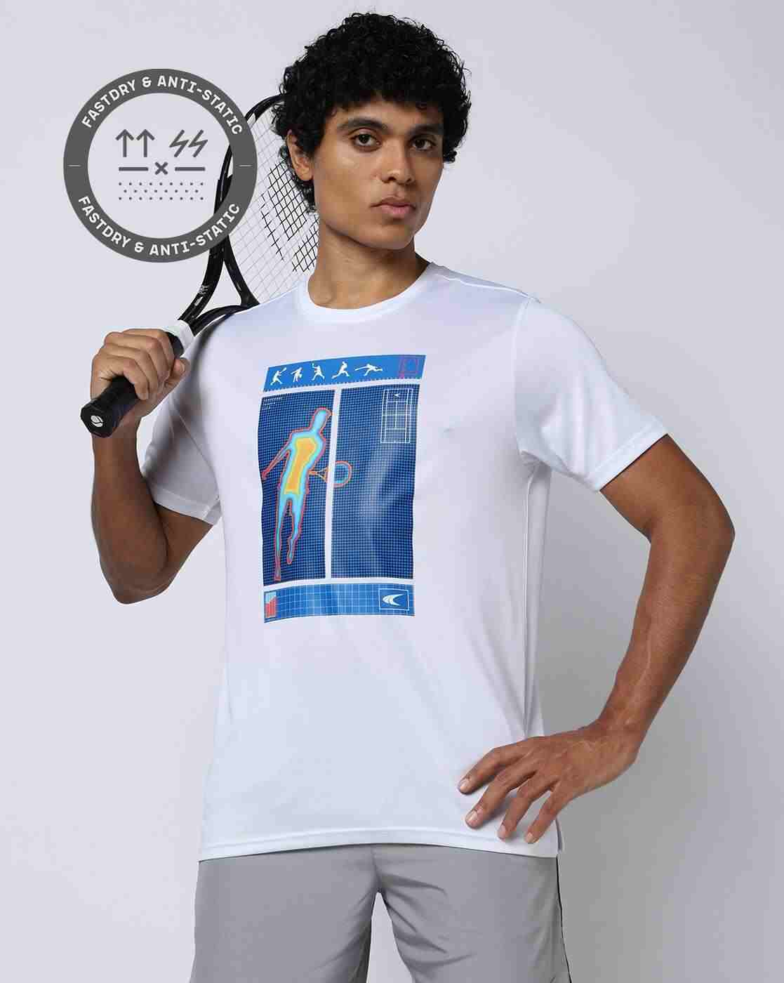 PERFORMAX | Men Racquet Sport Graphic Print Regular Fit Crew-Neck T-Shirt|0