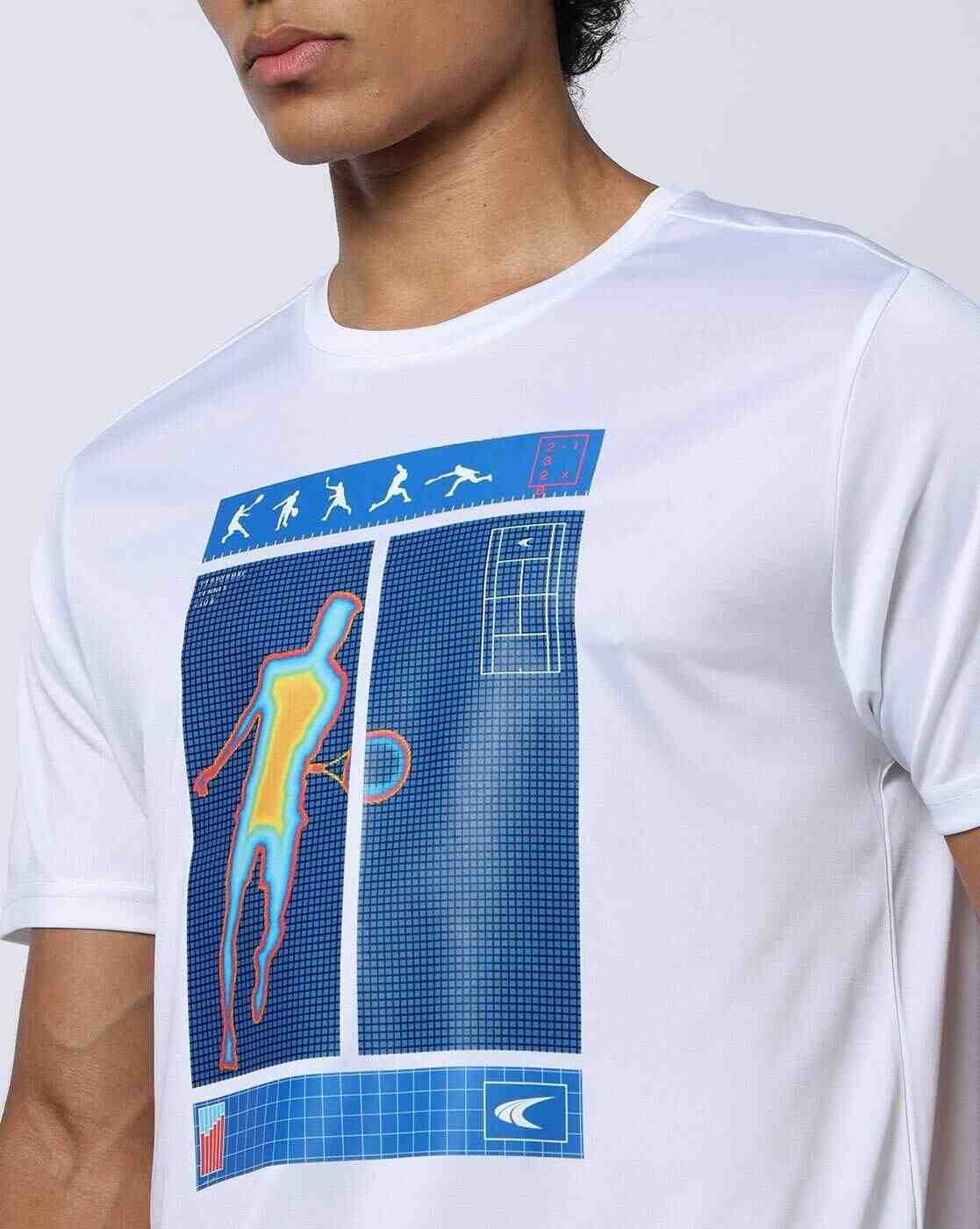 PERFORMAX | Men Racquet Sport Graphic Print Regular Fit Crew-Neck T-Shirt|4