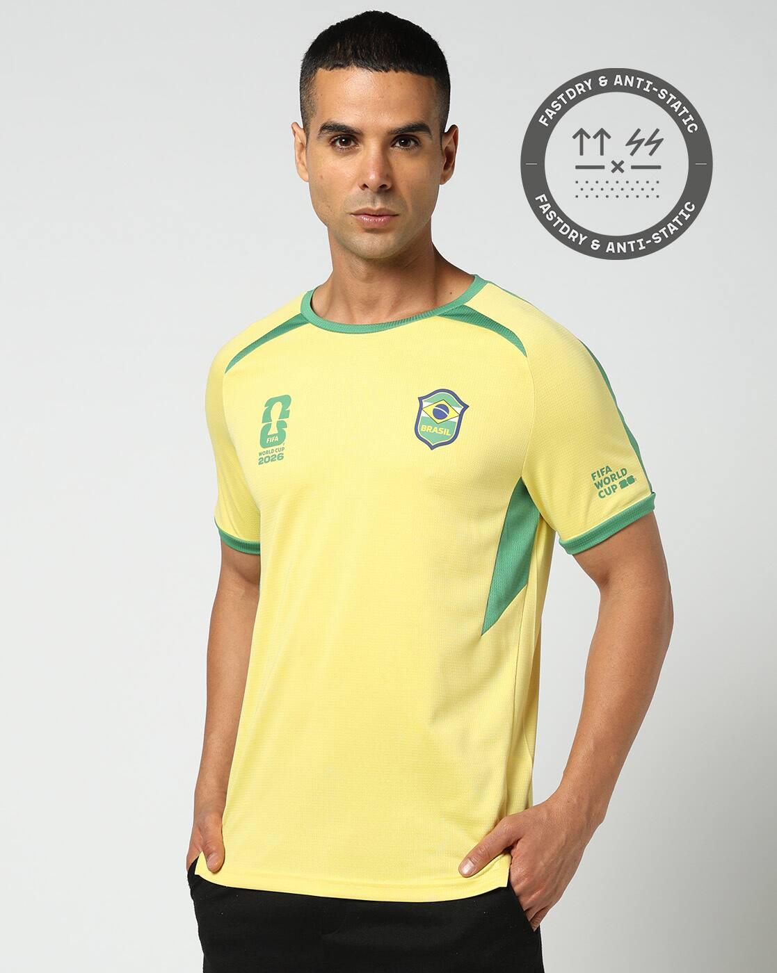 PERFORMAX | Official Licensed Product -FIFA Worldcup-26 Brazil Football Jersey for Men|0