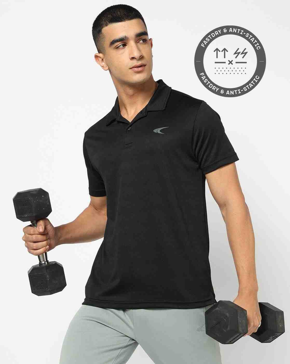 PERFORMAX | Men Striped Training Regular Fit Polo T-Shirt|0