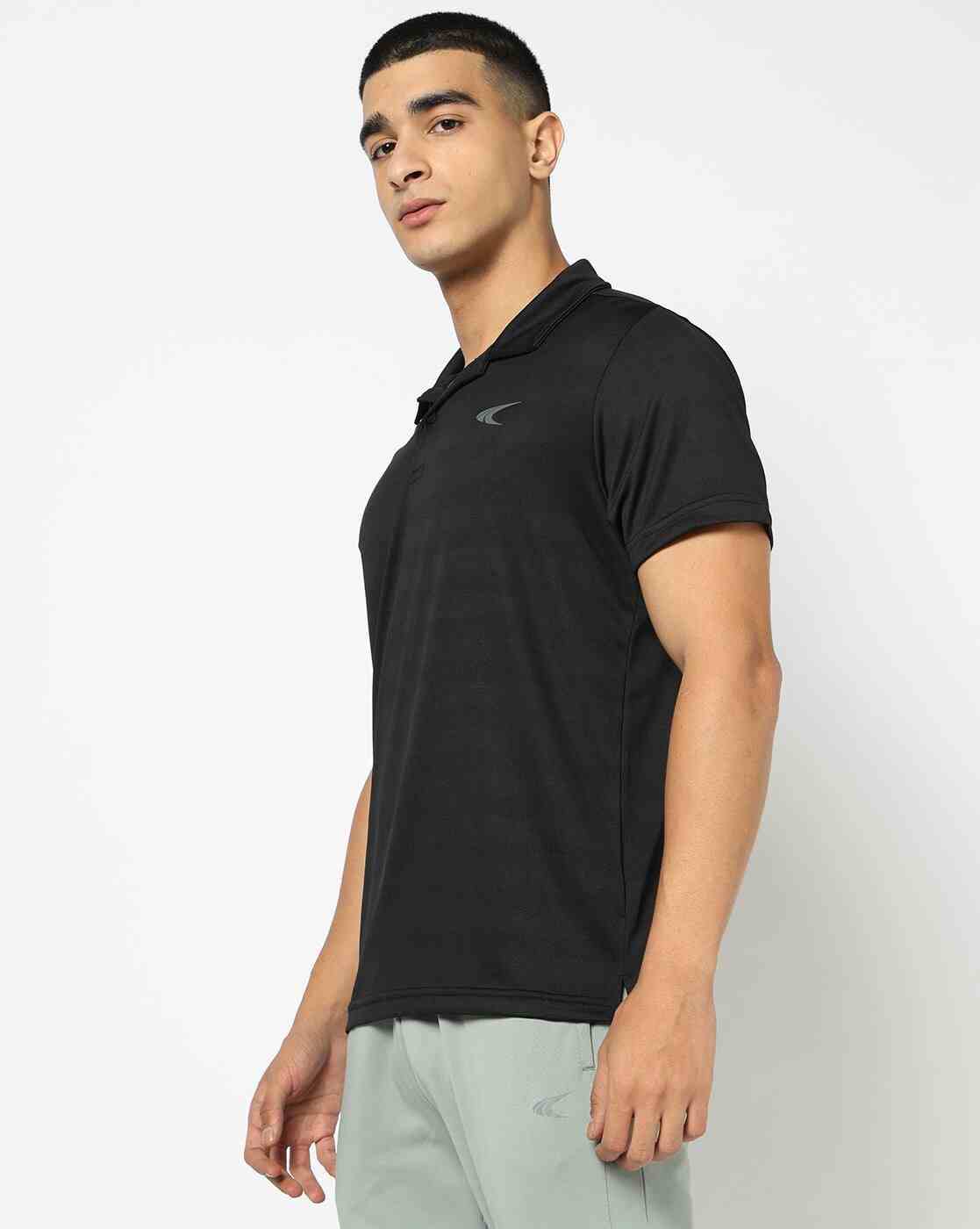 PERFORMAX | Men Striped Training Regular Fit Polo T-Shirt|1