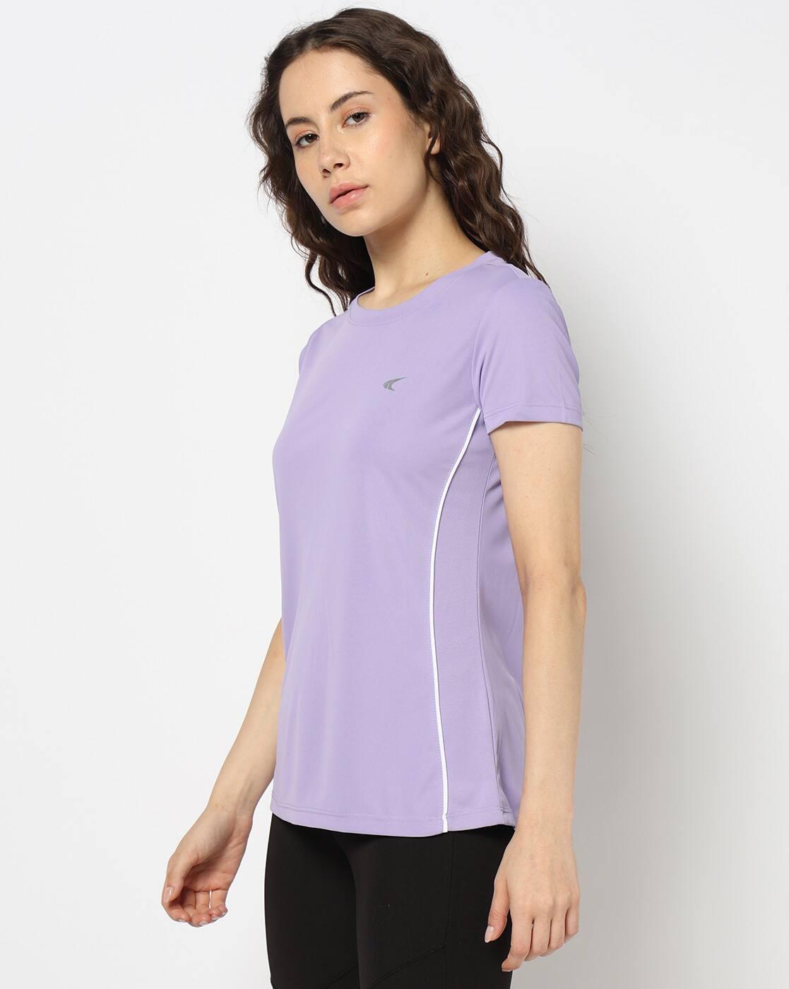 PERFORMAX | Women Regular Fit Running & Training Side Piping T-Shirt|1