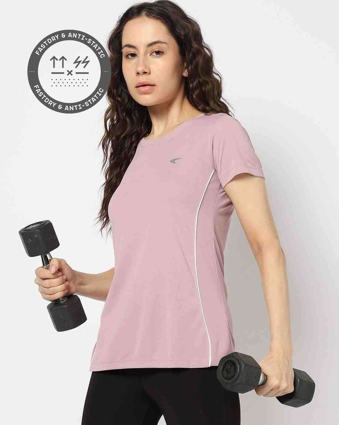 PERFORMAX | Women Regular Fit Running & Training Side Piping T-Shirt|0