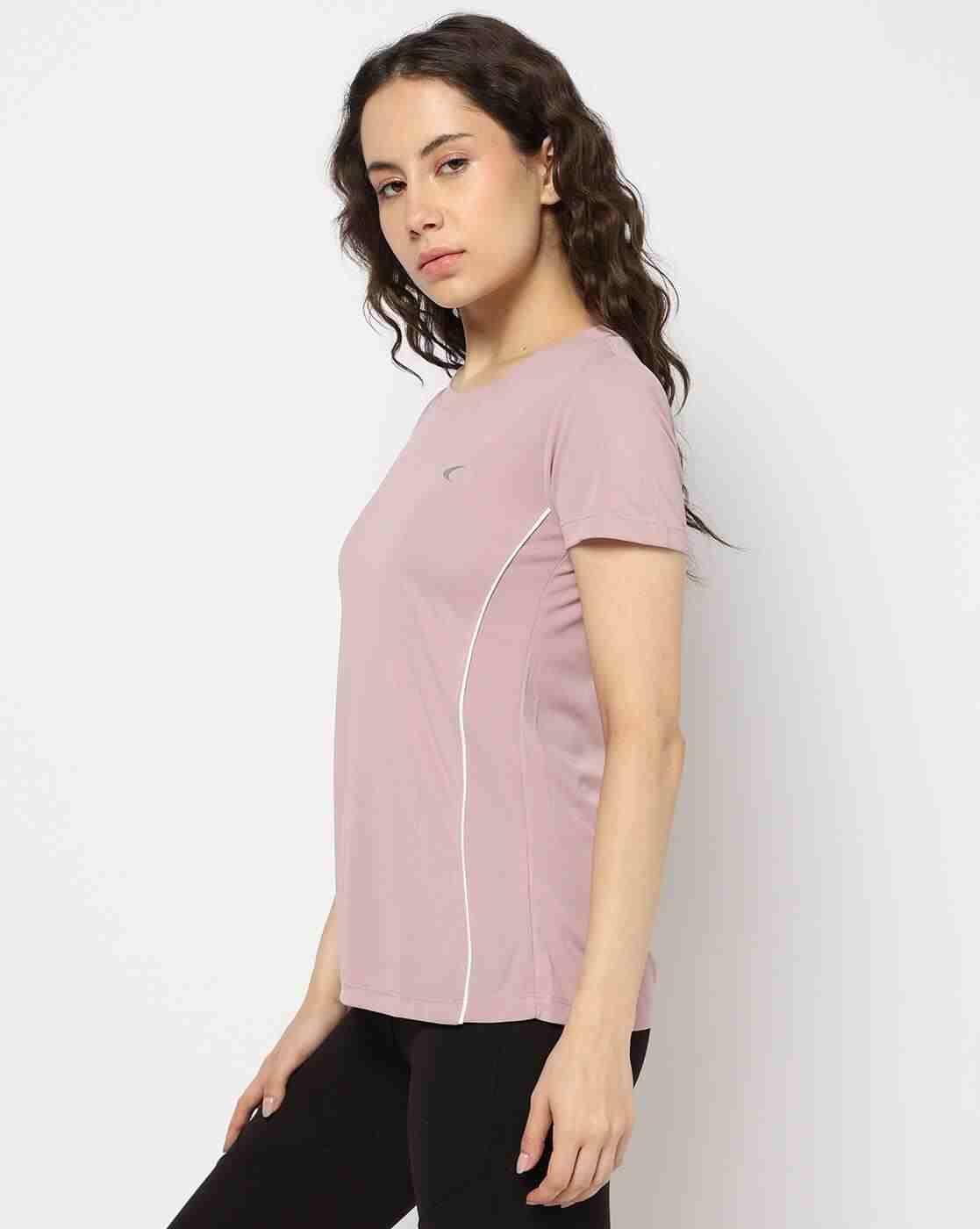PERFORMAX | Women Regular Fit Running & Training Side Piping T-Shirt|1