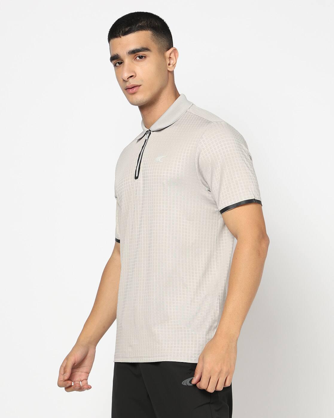 PERFORMAX | Men Checked Regular Fit Polo T-Shirt|1