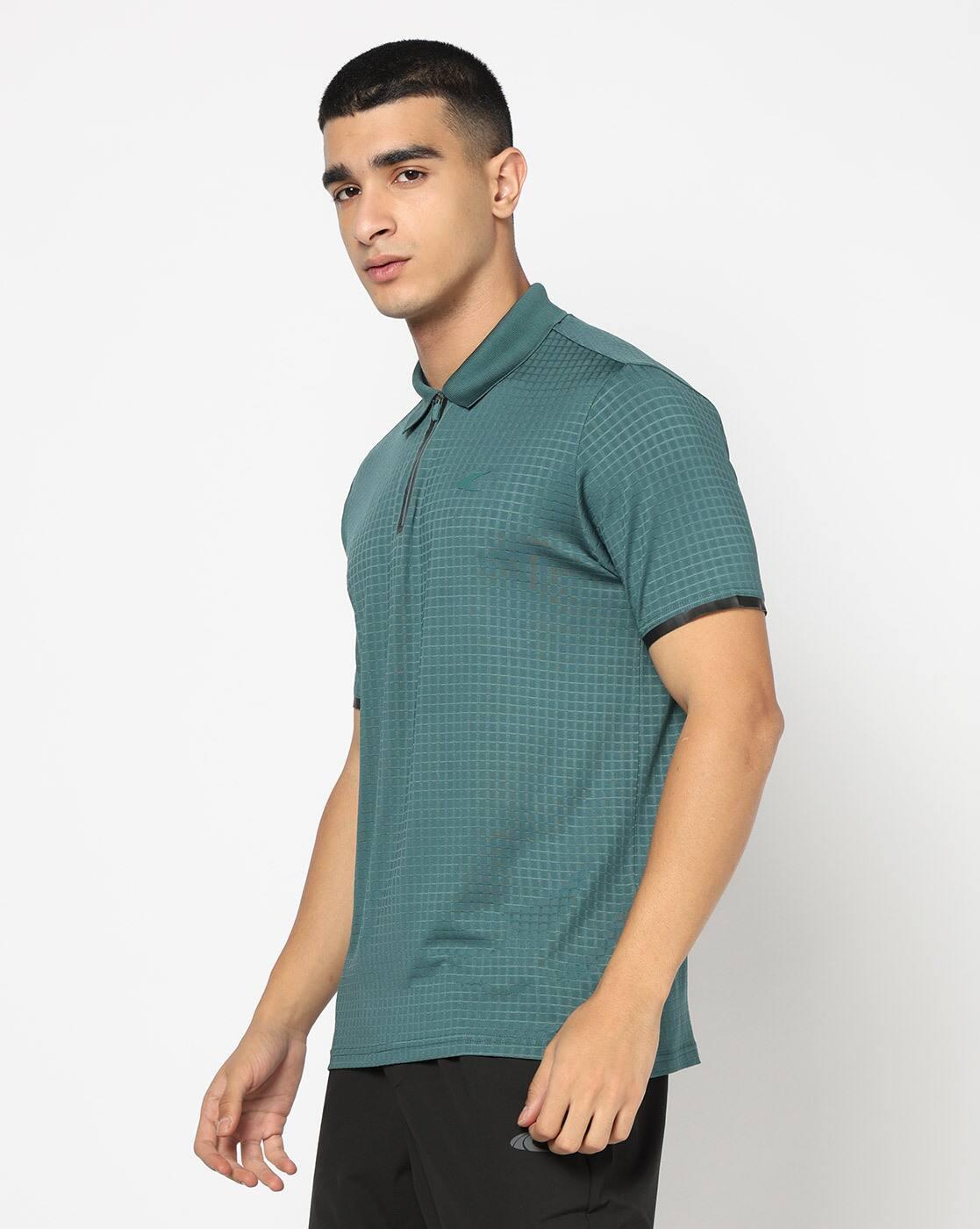 PERFORMAX | Men Checked Regular Fit Polo T-Shirt|1
