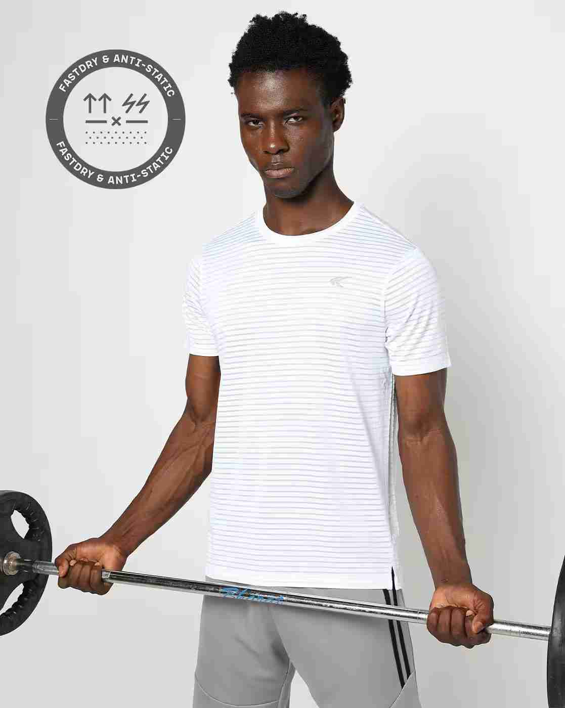 PERFORMAX | Men Striped Relaxed Fit Crew-Neck T-Shirt|0