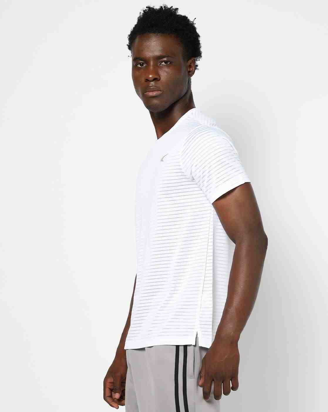 PERFORMAX | Men Striped Relaxed Fit Crew-Neck T-Shirt|1