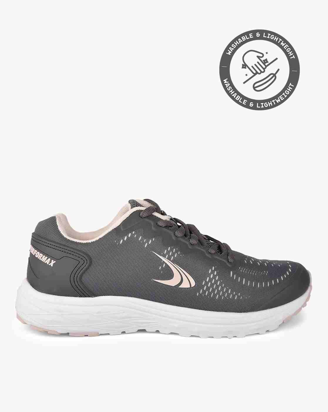 Logo Print Lace-Up Running Shoes
