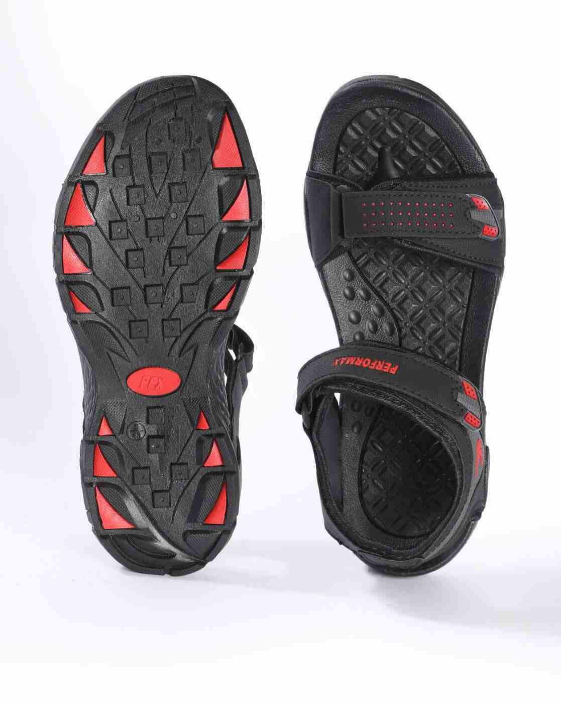 PERFORMAX | Washable Panelled Flat Sandals with Velcro Fastening|2