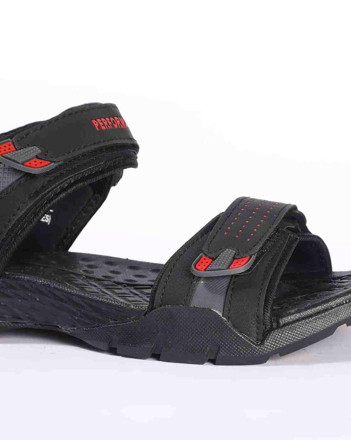 PERFORMAX | Washable Panelled Flat Sandals with Velcro Fastening|3