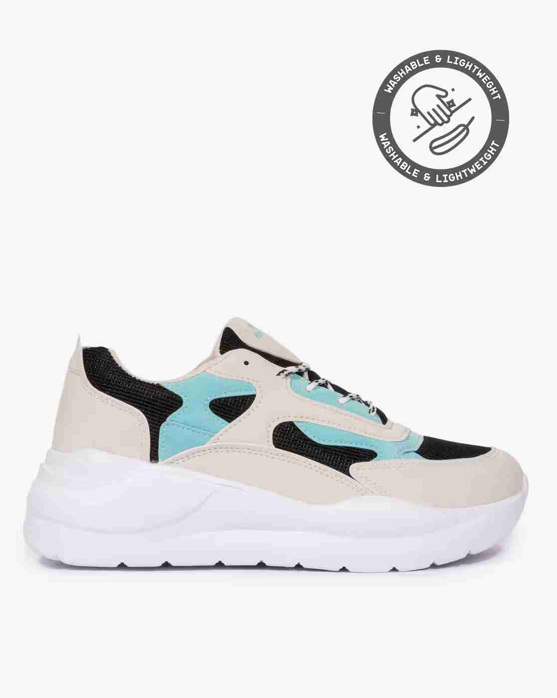 Colourblock Lace-Up Sports Shoes