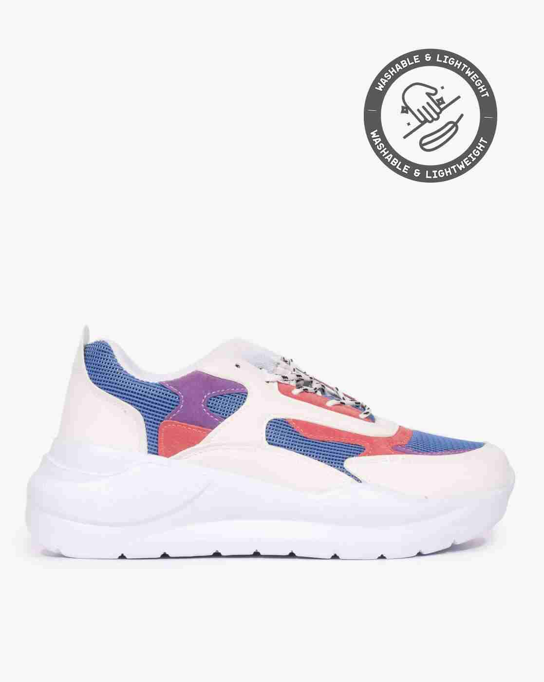 Colourblock Lace-Up Sports Shoes