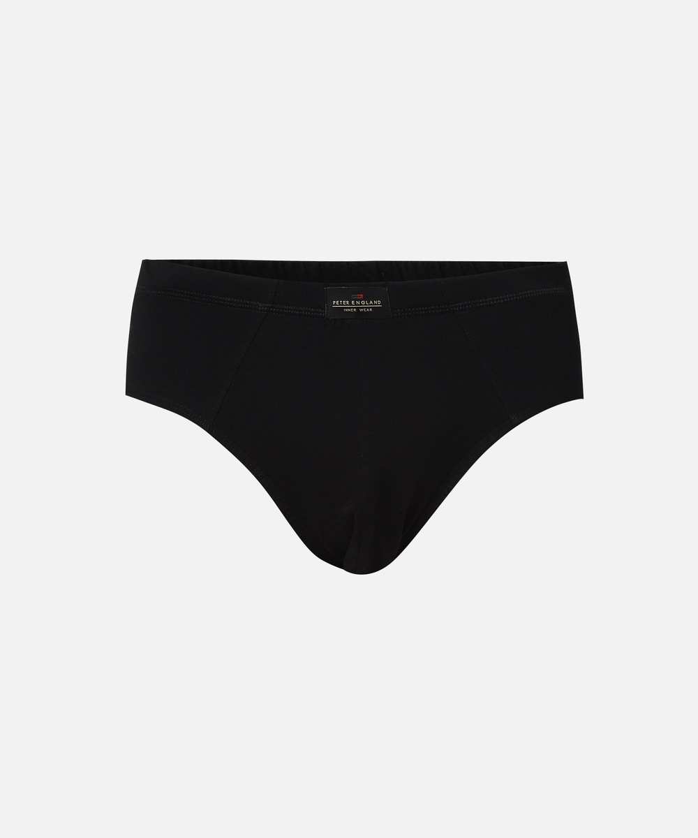Men Black Solid Pack of Two Briefs