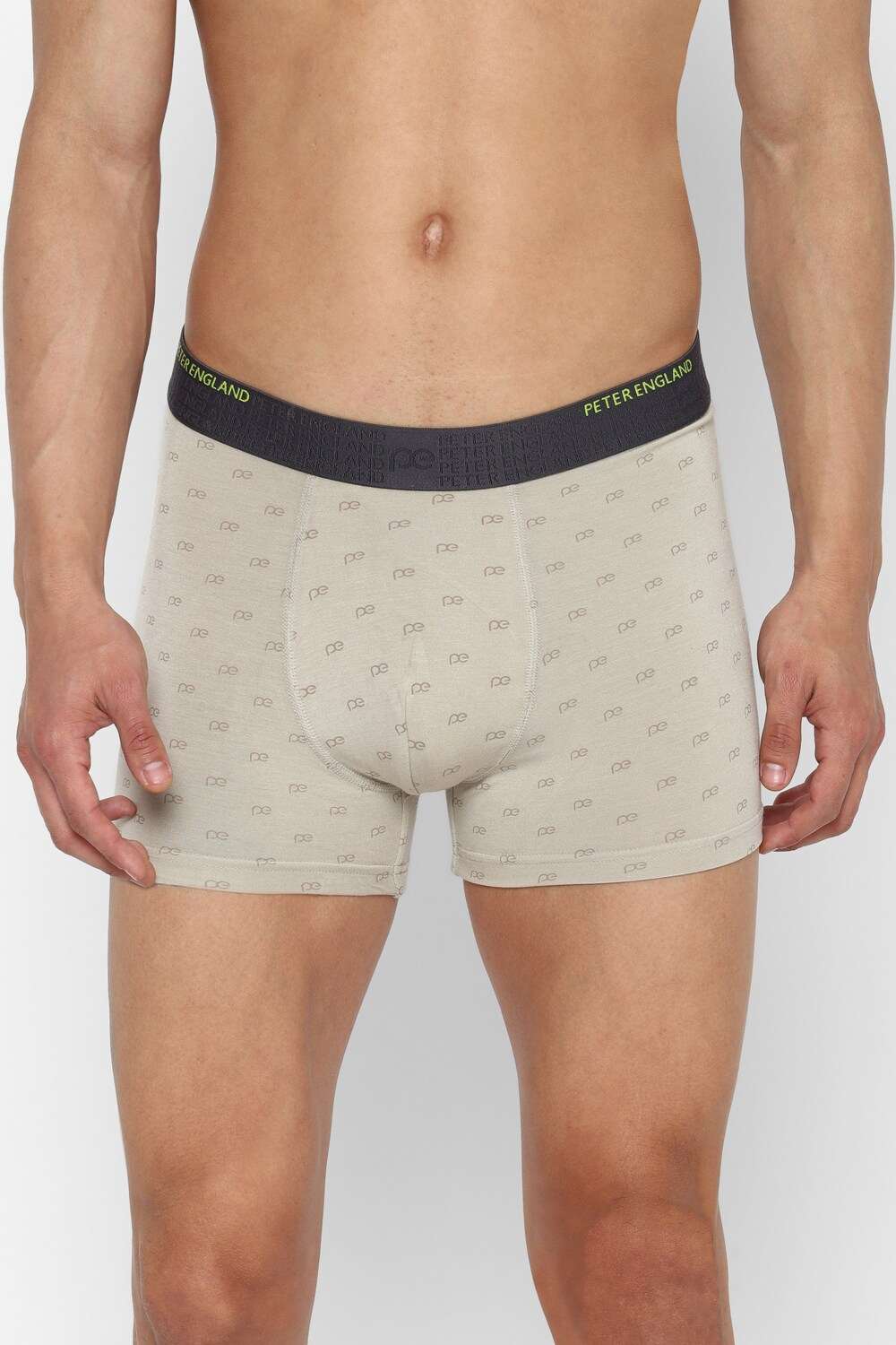 Men Beige Print Trunk