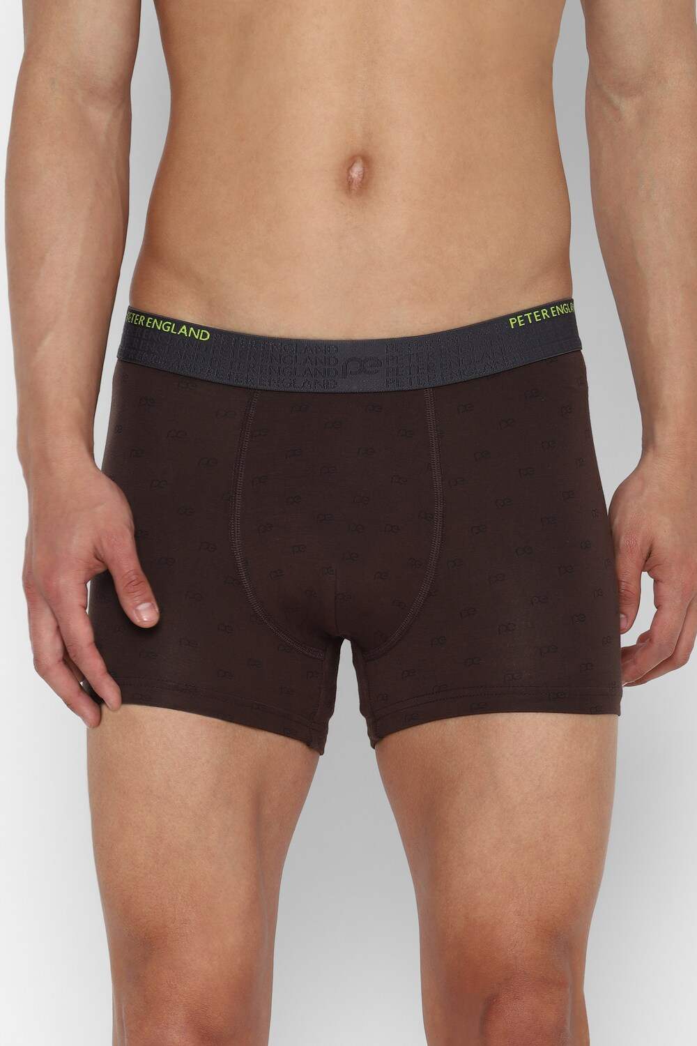 Men Brown Print Trunk