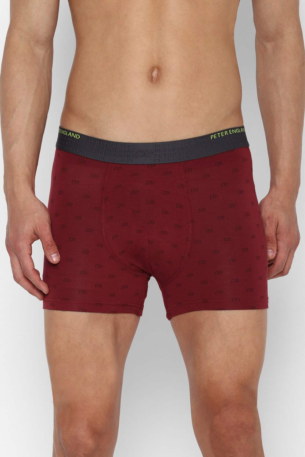 Men Maroon Print Trunk