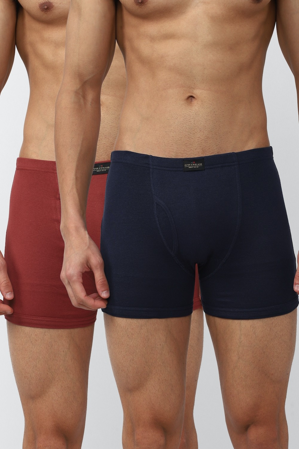 Men Maroon Solid Pack of Two Trunks