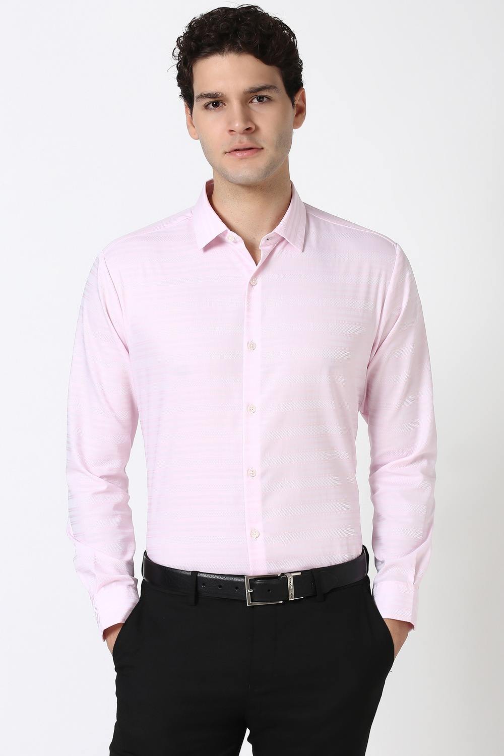 Men Pink Regular Fit Shirt