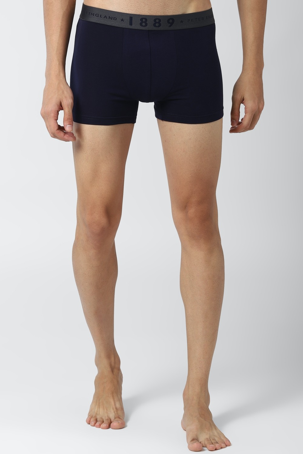 Men Navy Solid Trunk